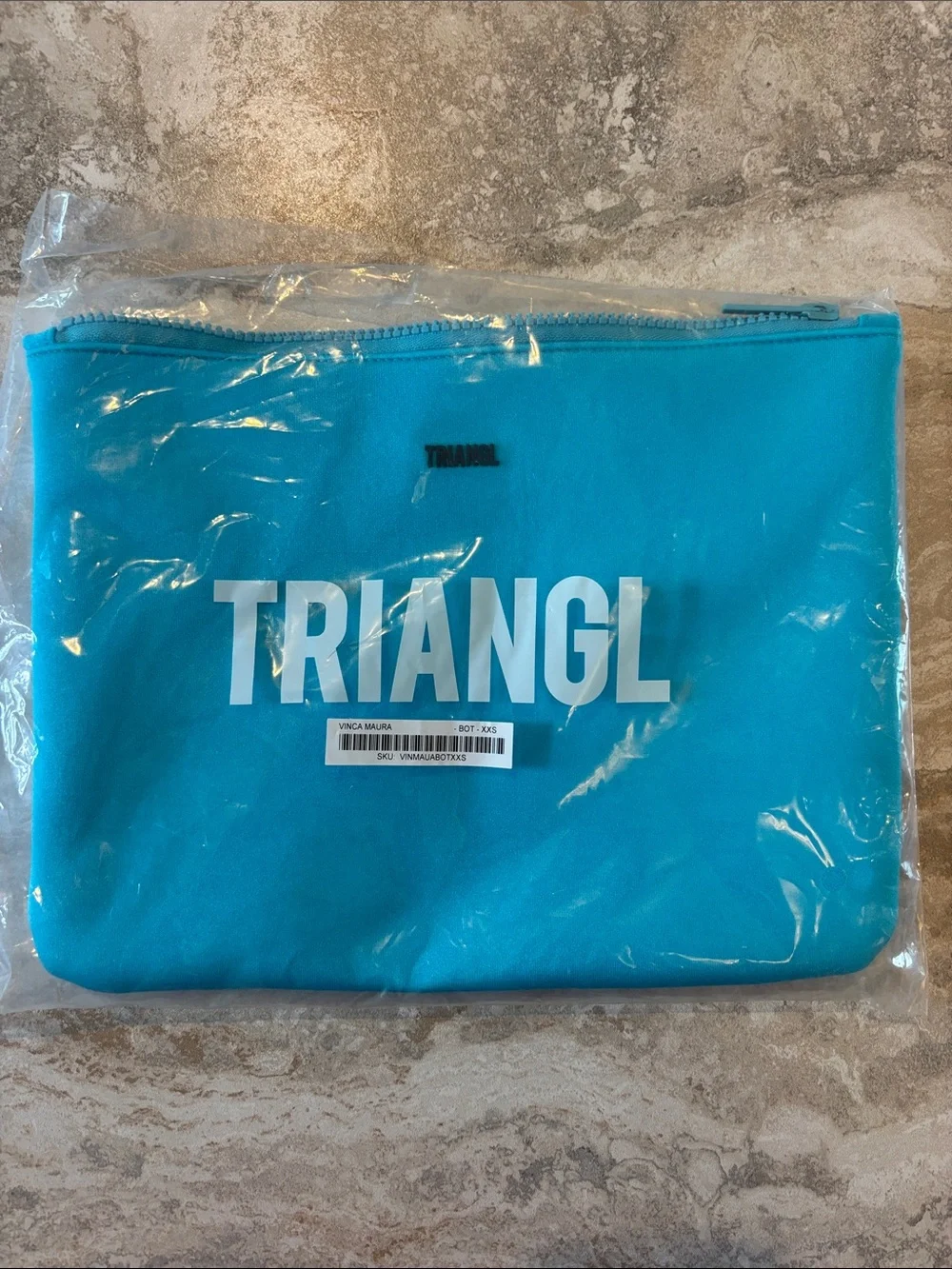 Triangl swimwear set (Vinca Maura) Teal Textured Tie-Side Triangle Bikini